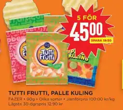 Willys Tutti Frutti, Palle Kuling erbjuda