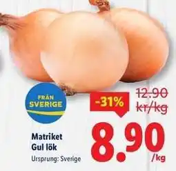 Lidl Matriket Gul lök erbjuda