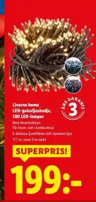 Lidl Livarno home LED-galaxljuskedja, 580 LED-lampor erbjuda