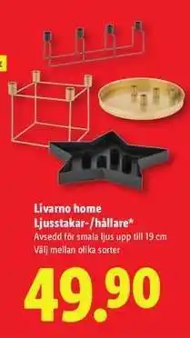 Lidl Livarno home Ljusstakar-/hållare erbjuda