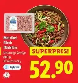Lidl Matriket Färsk Fläskfärs erbjuda