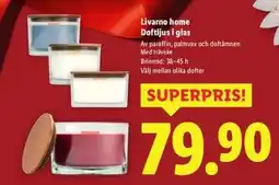 Lidl LIVARNO home Doftljus i glas erbjuda