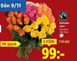 Lidl Fairtrade rosor erbjuda