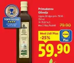 Lidl Primadonna Olivolja erbjuda