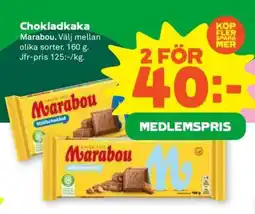 Stora Coop Chokladkaka Marabou erbjuda