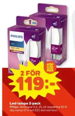 Stora Coop Led lampa 2-pack erbjuda