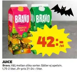 Coop Bravo juice erbjuda