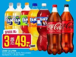 ÖoB LÄSK 1,5 LITER, SEK 49 erbjuda