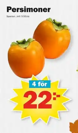 Pekås Persimoner, SEK 22 erbjuda