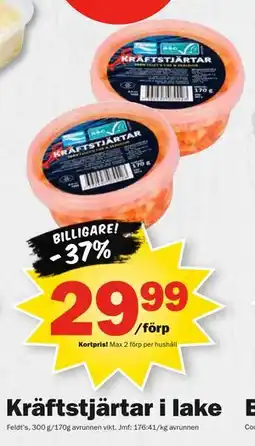 Pekås Kräftstjärtar i lake, Medlemspris erbjuda