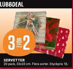 ÖoB SERVETTER, SEK 18 erbjuda
