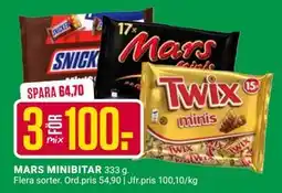 ÖoB MARS MINIBITAR, SEK 100 erbjuda