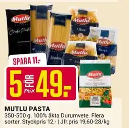 ÖoB MUTLU PASTA, SEK 49 erbjuda