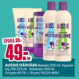 ÖoB AUSSIE HÅRVÅRD, SEK 49 erbjuda