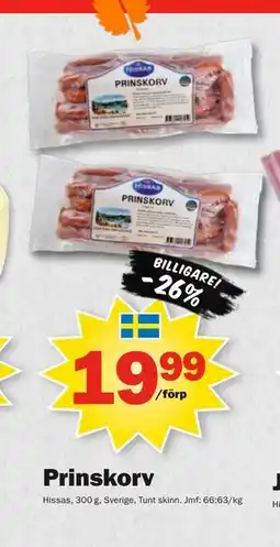Pekås Prinskorv, SEK 19.99 erbjuda
