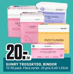 ÖoB GUNRY TROSSKYDD, BINDOR, SEK 20 erbjuda