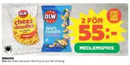Coop Daglivs SNACKS, Medlemspris erbjuda