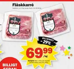 Pekås Fläskkarré, Medlemspris erbjuda