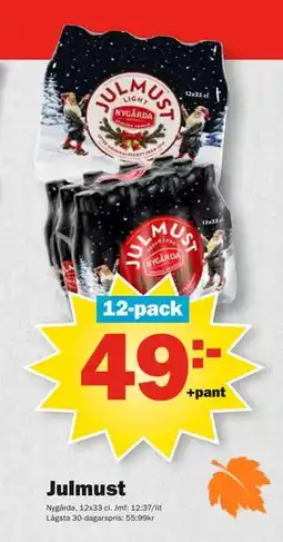 Pekås Julmust, SEK 49 erbjuda