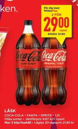 Willys Hemma LÄSK, Medlemspris erbjuda