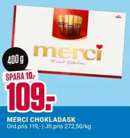 ÖoB MERCI CHOKLADASK, SEK 109 erbjuda