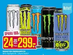ÖoB MONSTER ENERGIDRYCK, SEK 299 erbjuda