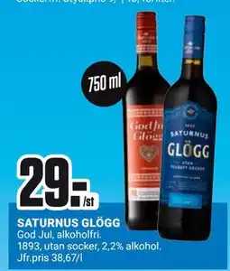 ÖoB SATURNUS GLÖGG, SEK 29 erbjuda
