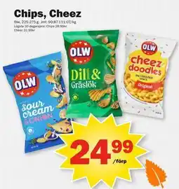 Pekås Chips, Cheez, SEK 24.99 erbjuda