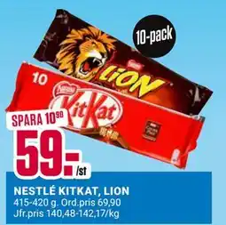 ÖoB NESTLÉ KITKAT, LION, SEK 59 erbjuda