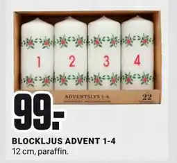 ÖoB BLOCKLJUS ADVENT 1-4, SEK 99 erbjuda