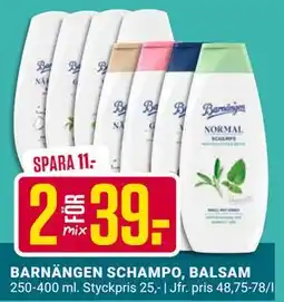 ÖoB BARNÄNGEN SCHAMPO, BALSAM, SEK 39 erbjuda