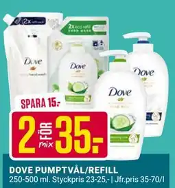 ÖoB DOVE PUMPTVÅL/REFILL, SEK 35 erbjuda