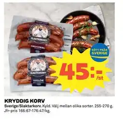 Coop Daglivs KRYDDIG KORV, SEK 45 erbjuda