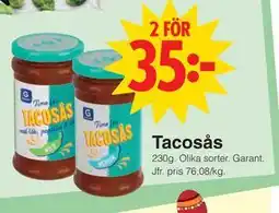 Matöppet Tacosås, SEK 35 erbjuda