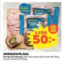 Coop Daglivs SMÖRGÅSPÅLÄGG, SEK 50 erbjuda