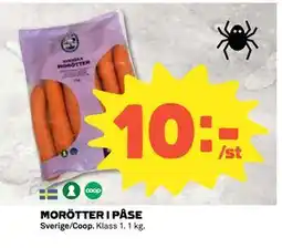 Coop Daglivs MORÖTTER I PÅSE, SEK 10 erbjuda