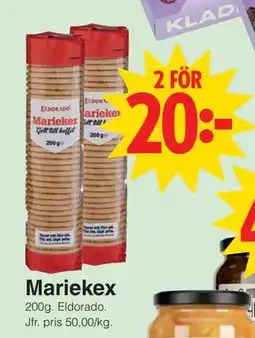 Matöppet Mariekex, SEK 20 erbjuda