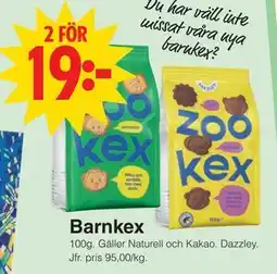 Matöppet Barnkex, SEK 19 erbjuda