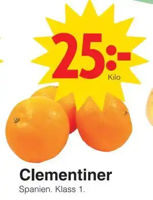 Matöppet Clementiner, SEK 25 erbjuda