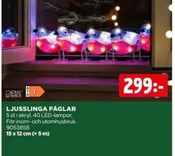 Jem&Fix LJUSSLINGA FÅGLAR, SEK 299 erbjuda