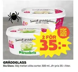 Coop Daglivs GRÄDDGLASS, SEK 35 erbjuda