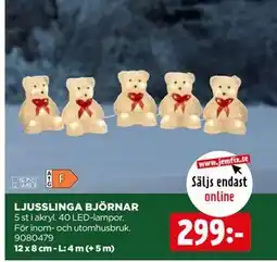 Jem&Fix LJUSSLINGA BJÖRNAR, SEK 299 erbjuda