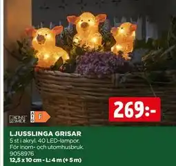 Jem&Fix LJUSSLINGA GRISAR, SEK 269 erbjuda