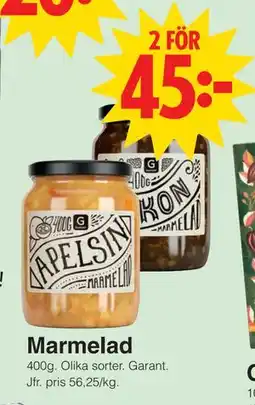 Matöppet Marmelad, SEK 45 erbjuda
