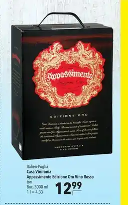 Citti Casa Vinironia Appassimento Edizione Oro Vino Rosso torr, EUR 12.99 erbjuda