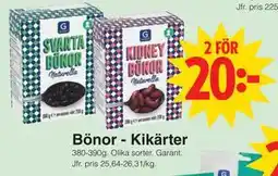 Matöppet Bönor - Kikärter, SEK 20 erbjuda