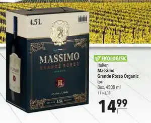 Massimo Grande Rosso Organic, EUR 14.99