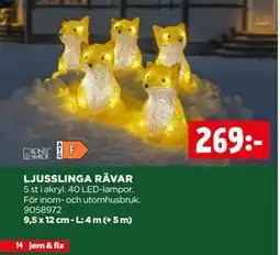 Jem&Fix LJUSSLINGA RÄVAR, SEK 269 erbjuda