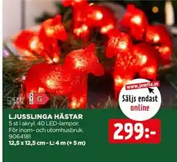 Jem&Fix LJUSSLINGA HÄSTAR, SEK 299 erbjuda
