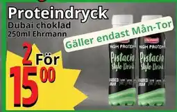 Supergrossen Dubai choklad, SEK 15 erbjuda